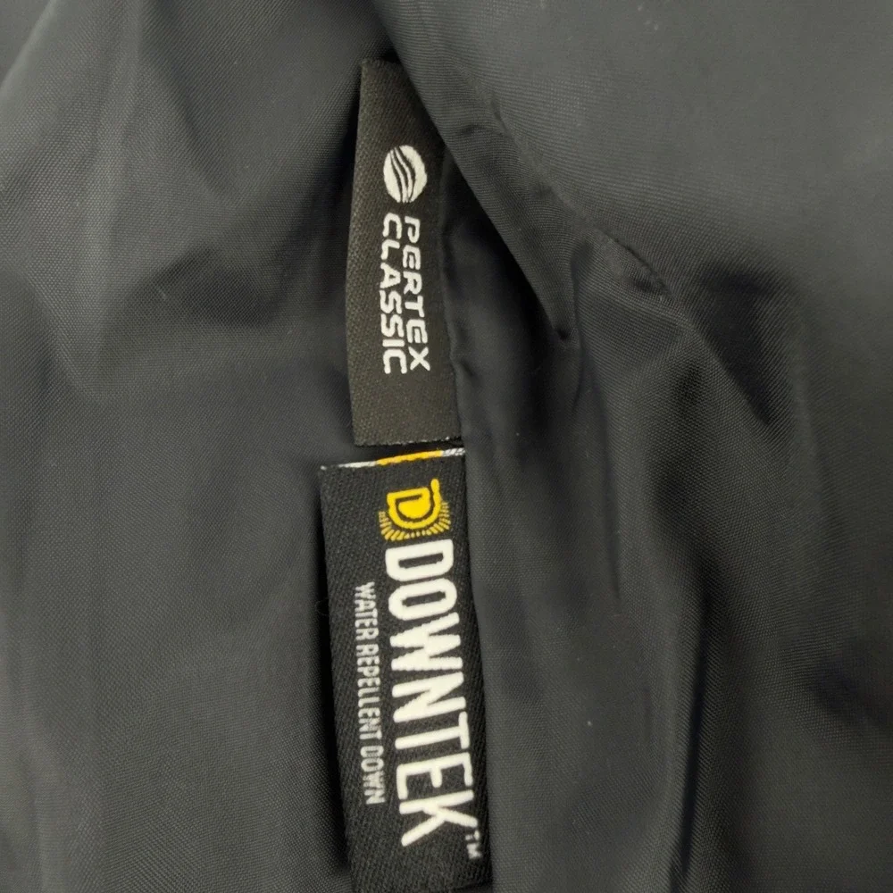 LL Bean Mens‎ Medium Black Downtek Pertex Insulated Puffer Coat Parka No Hood